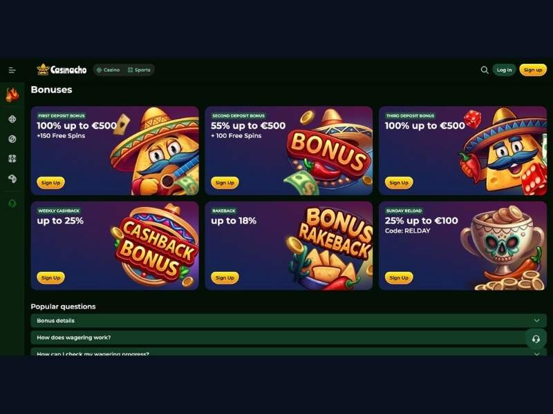 Katalog gier Casinacho Casino Nacho Casino na tle rynku