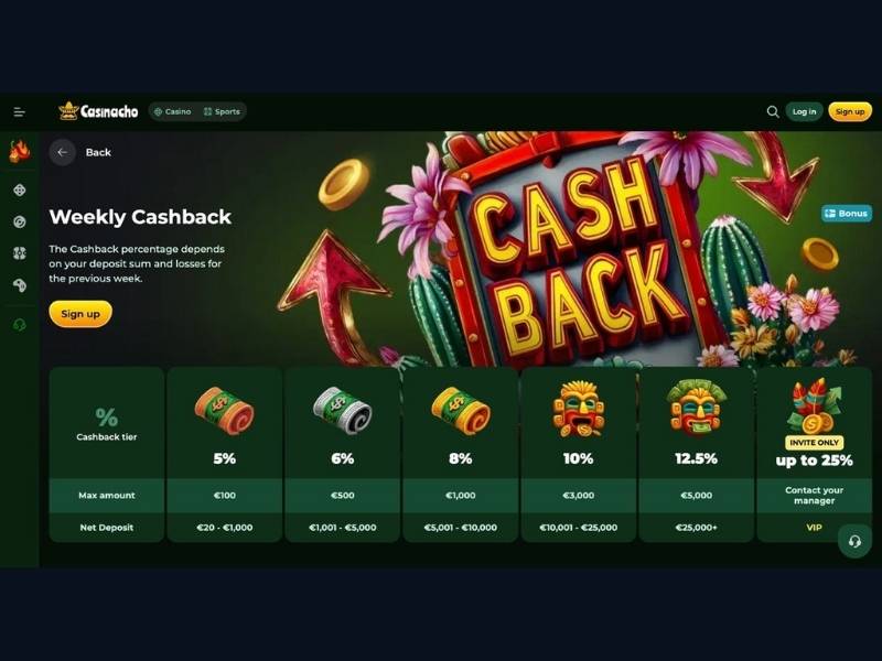 Pakiet powitalny Casinacho Nacho Casino na tle standardu rynkowego